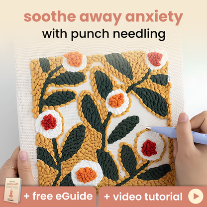 CalmStitch punch needle kit with threads